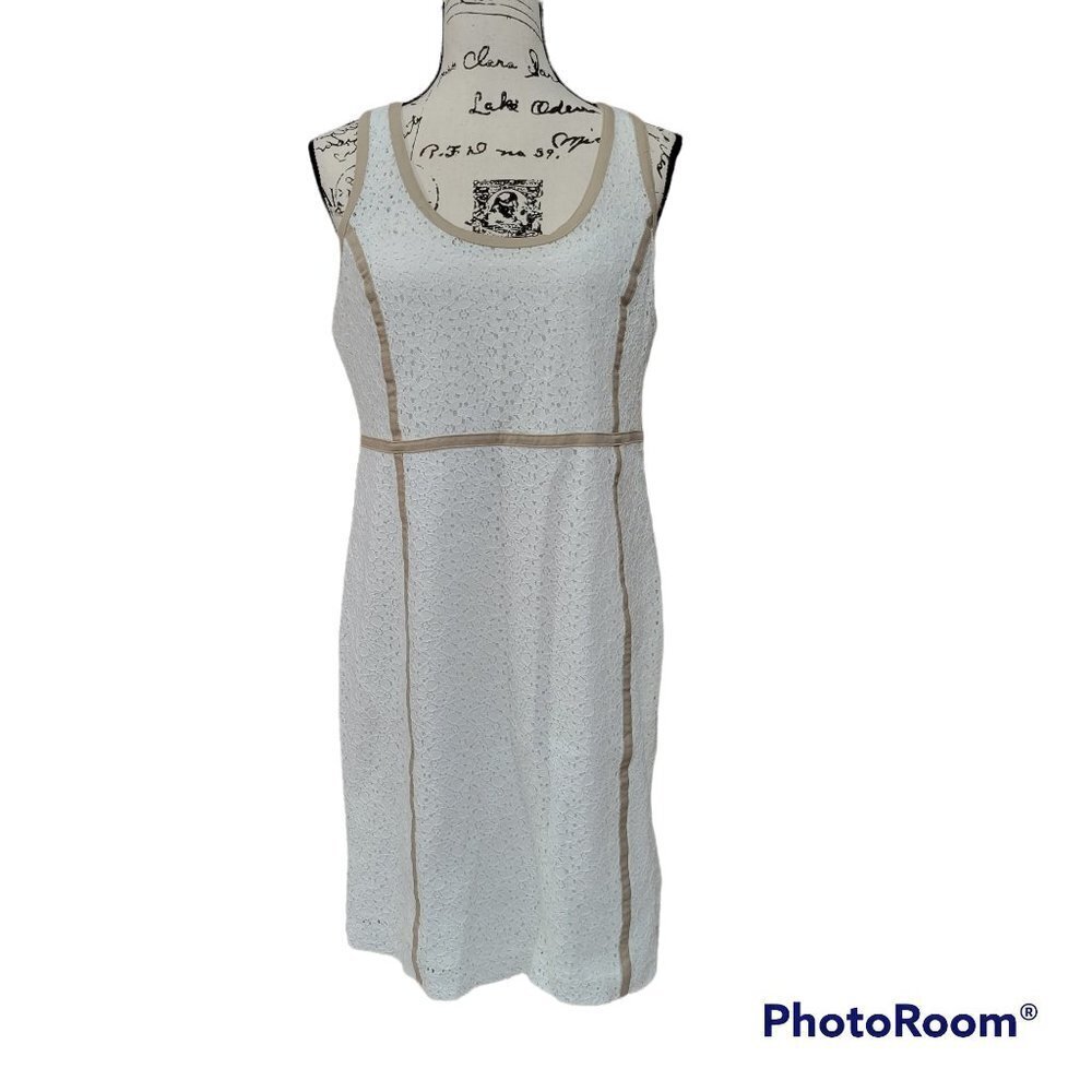 Michael Kors White Lace Shift Dress - Size 12P